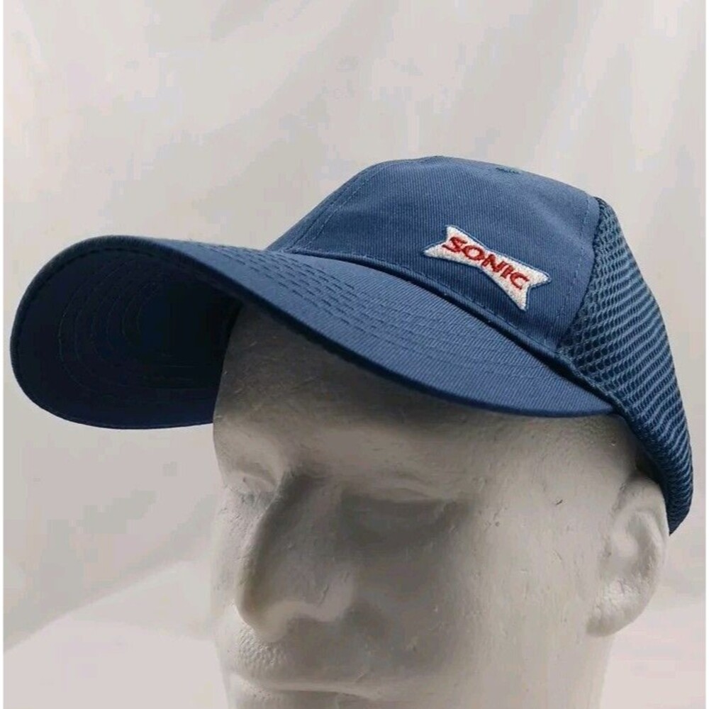 Sonic Drive-In Restaurant Employee Uniform Adjustable Snapback Hat/Cap-EXCELLENT